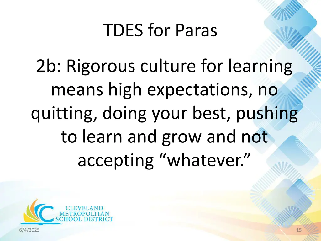 tdes for paras 12