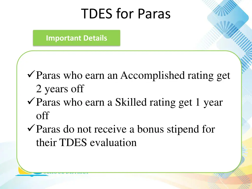 tdes for paras 4