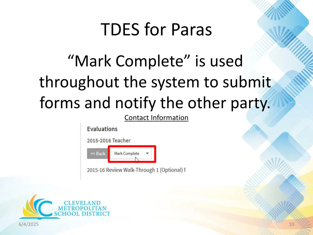 tdes for paras 8