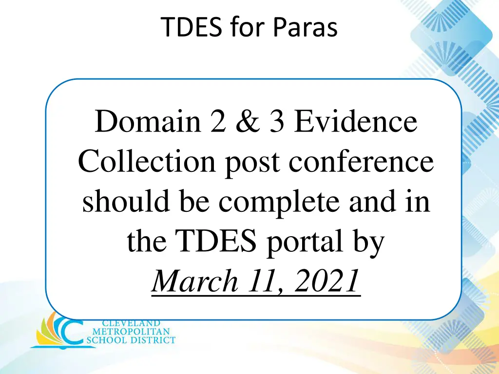 tdes for paras 9