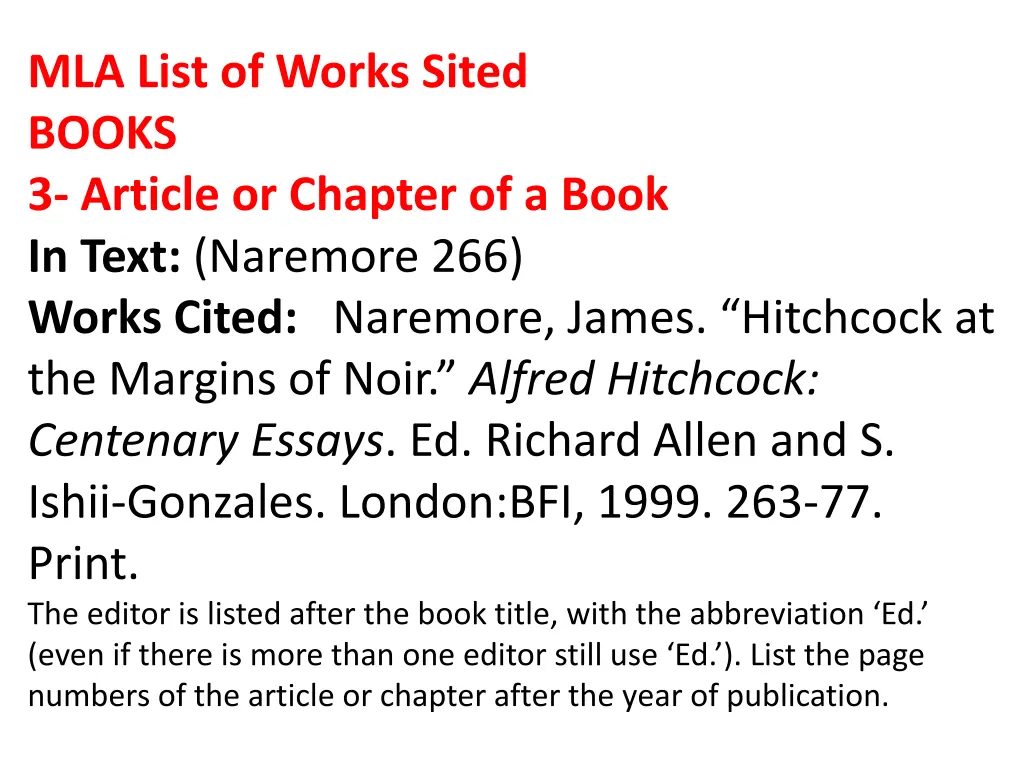 mla list of works sited books 3 article