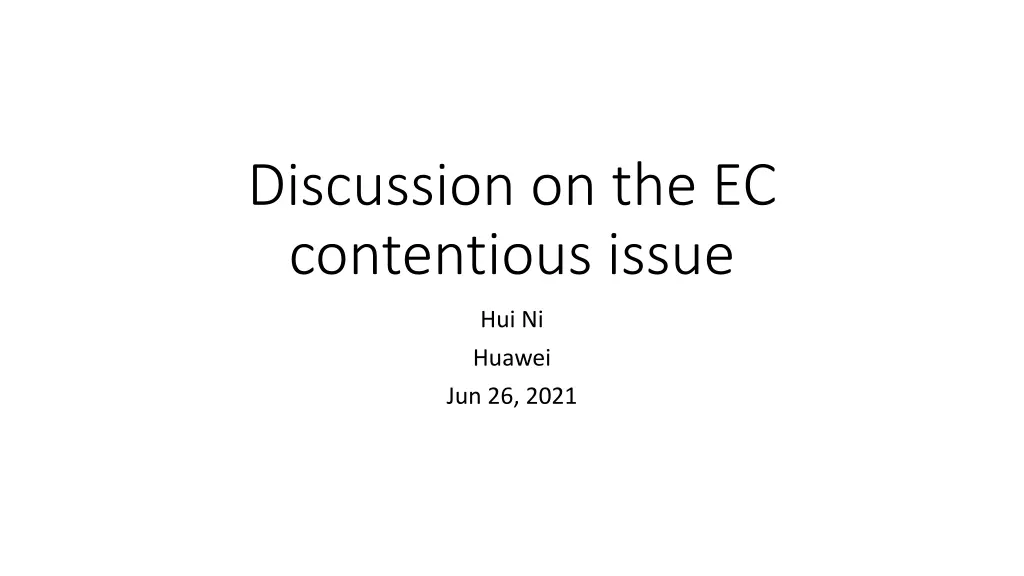 discussion on the ec contentious issue
