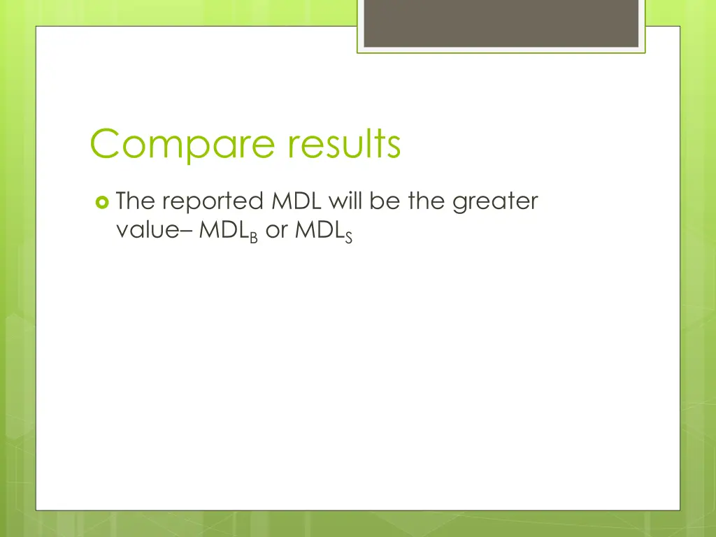 compare results