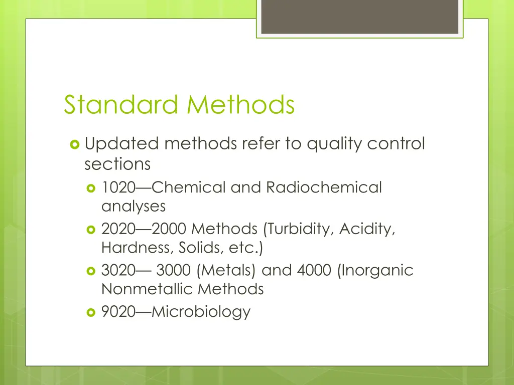 standard methods