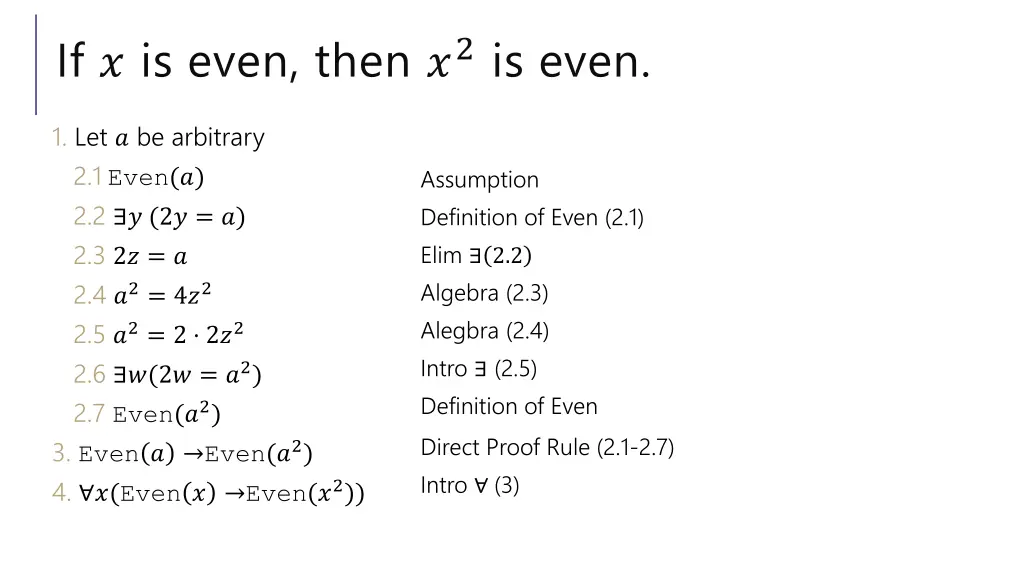 if is even then 2 is even