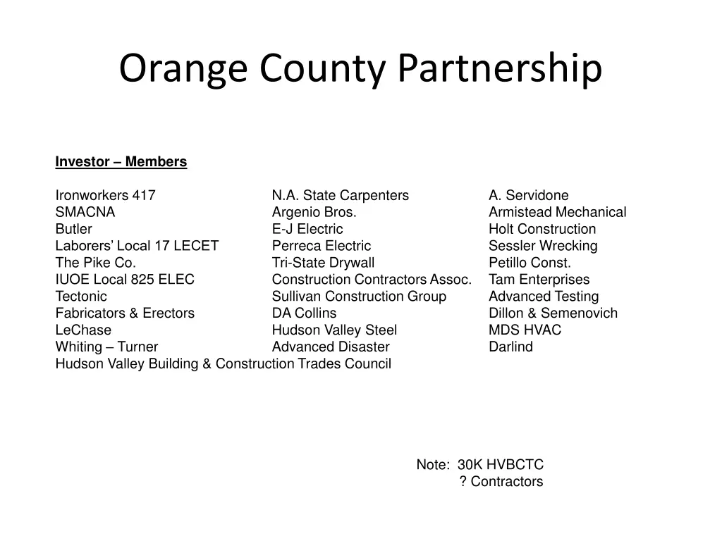 orange county partnership