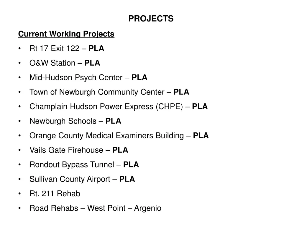 projects