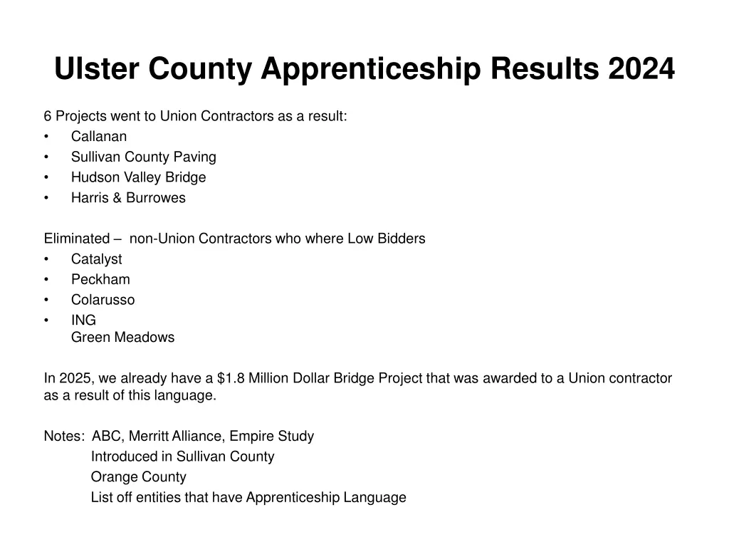 ulster county apprenticeship results 2024
