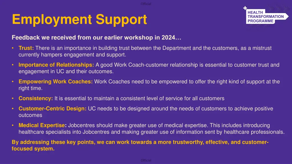 employment support 2