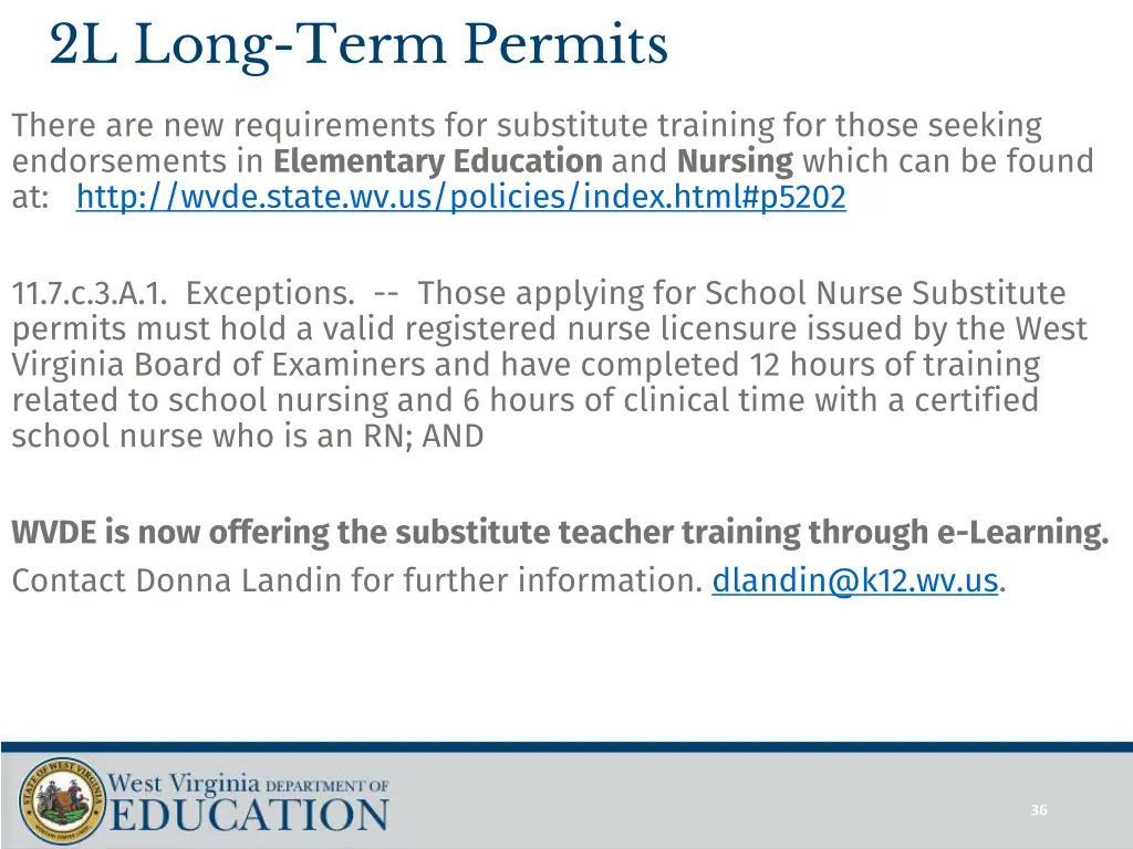 2l long term permits