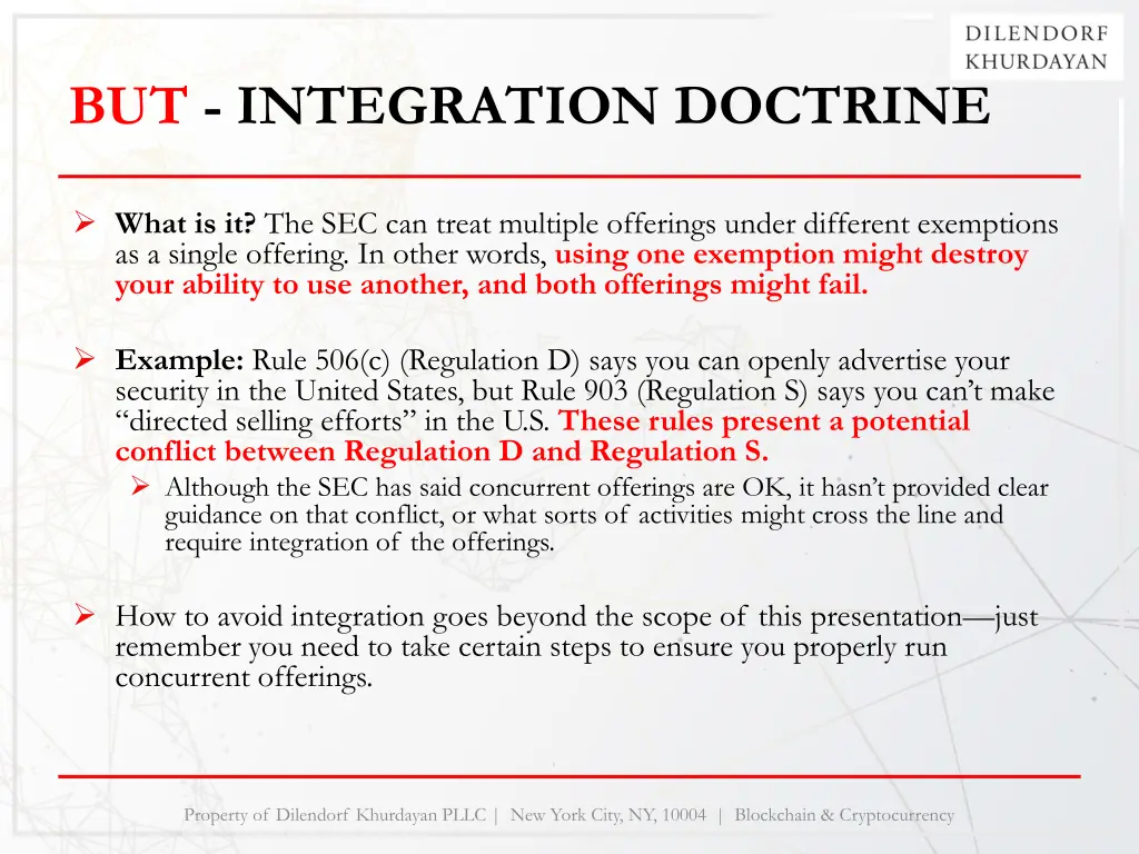but integration doctrine