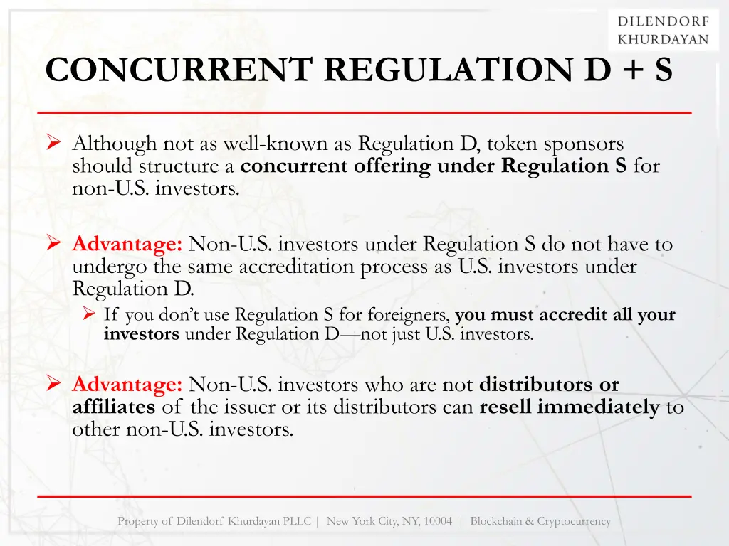 concurrent regulation d s