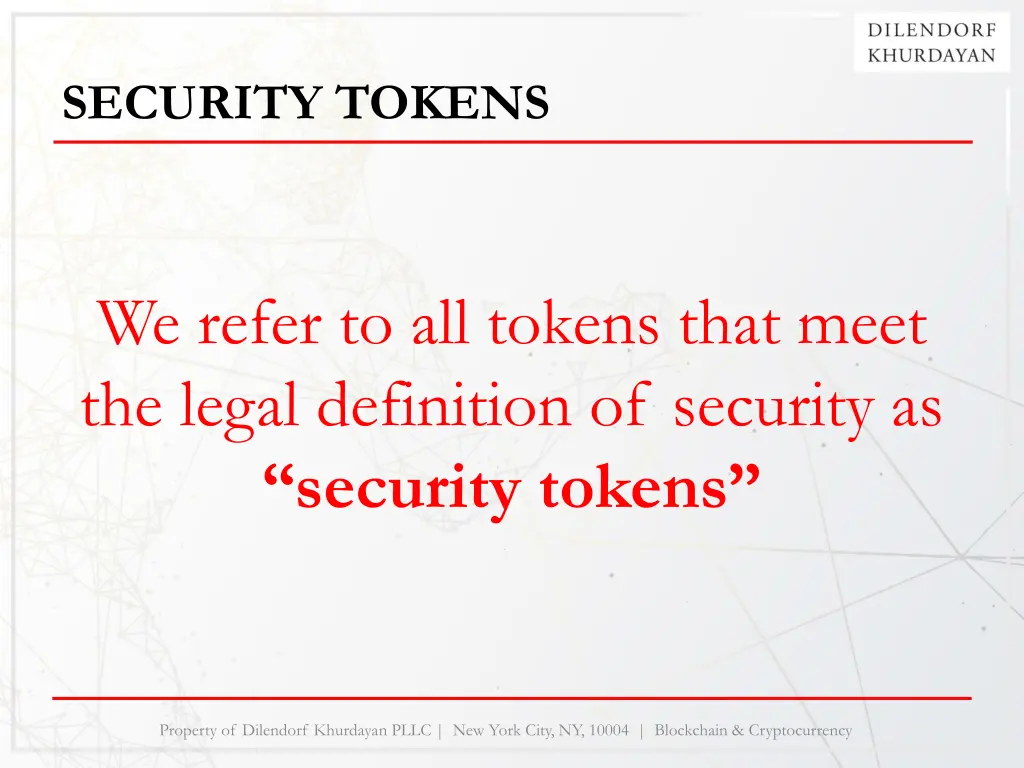 security tokens
