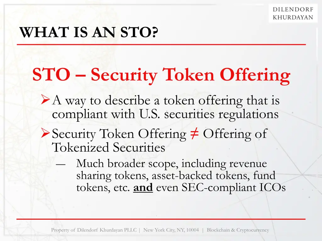 what is an sto
