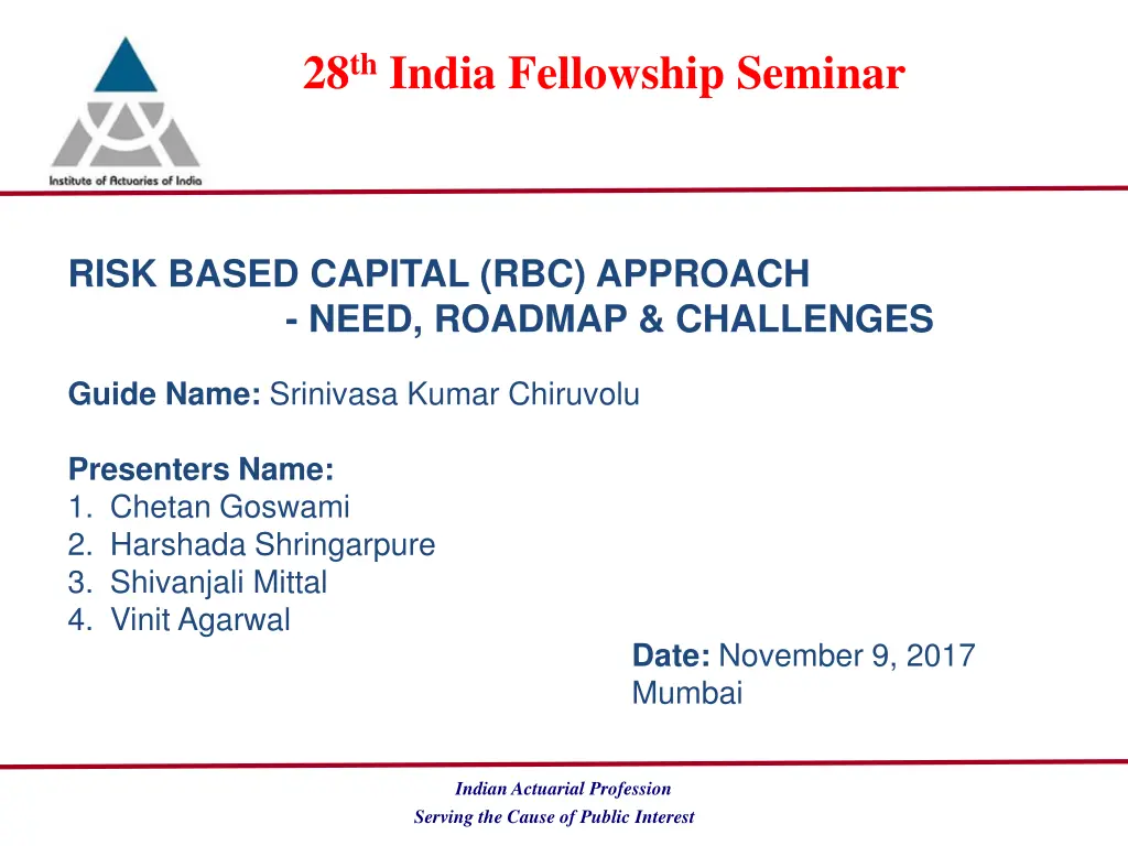 28 th india fellowship seminar