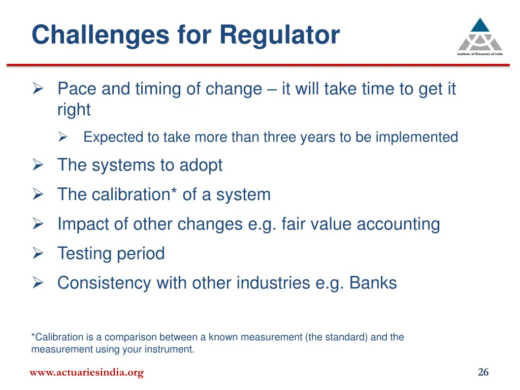 challenges for regulator