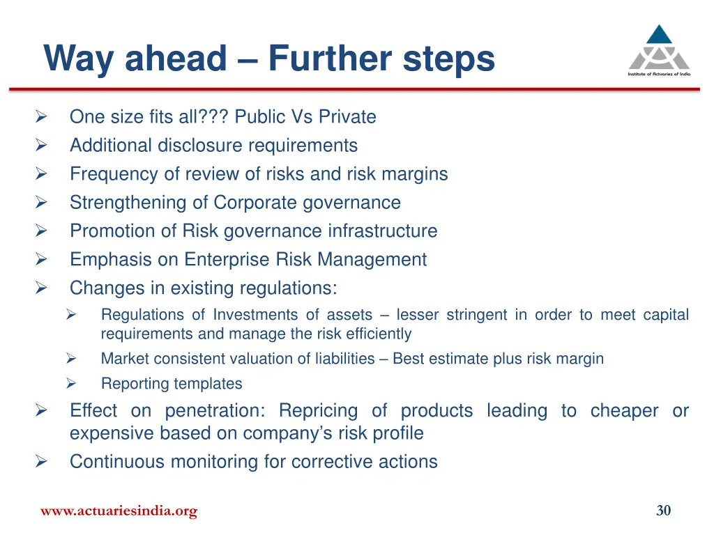 way ahead further steps