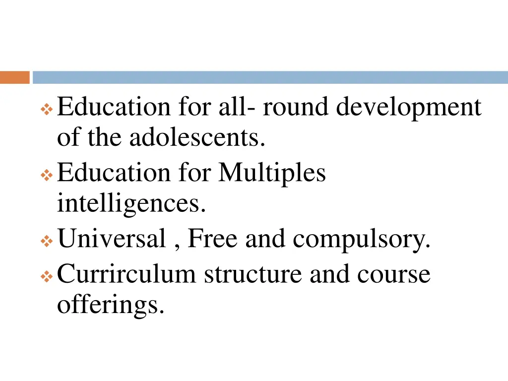education for all round development