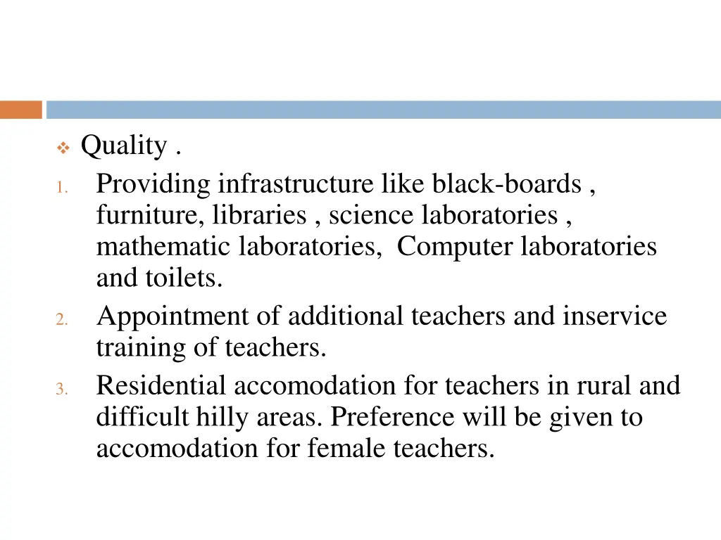 quality providing infrastructure like black