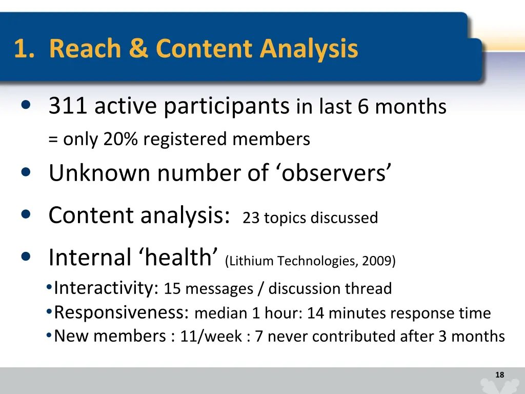 1 reach content analysis