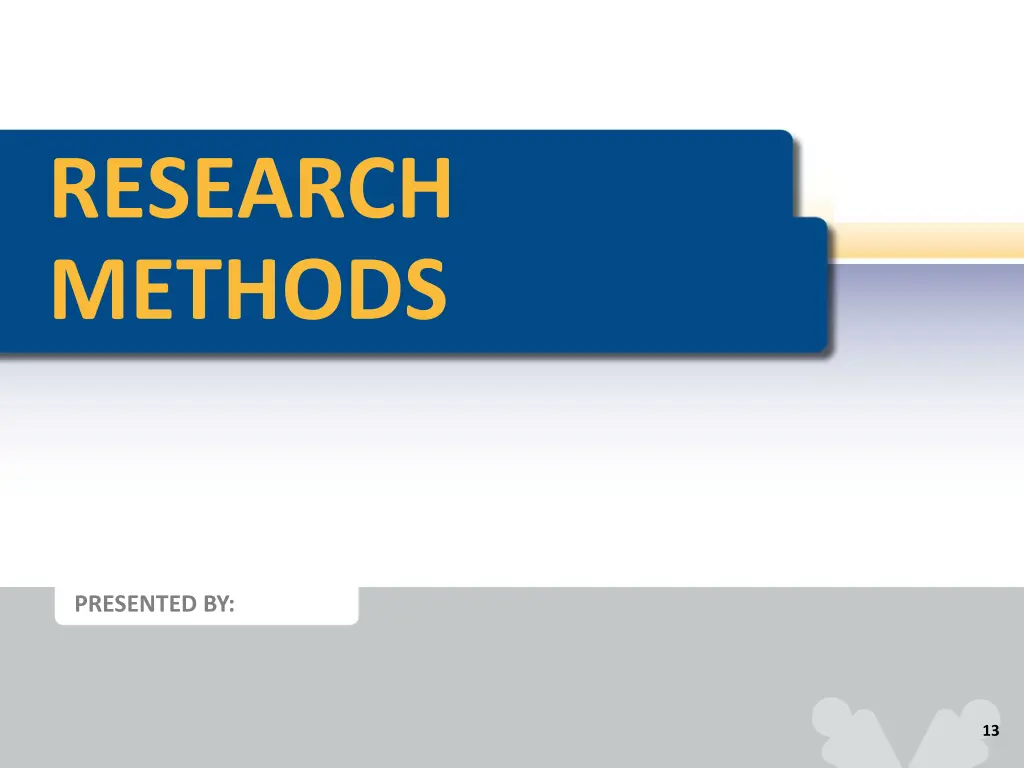 research methods