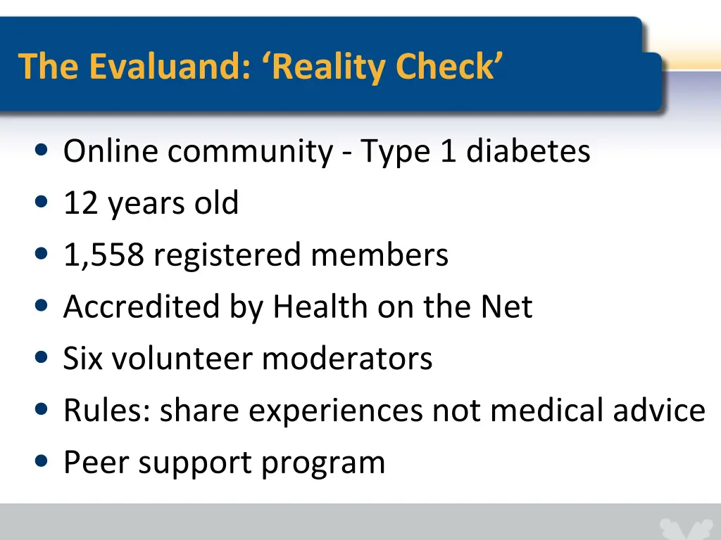 the evaluand reality check