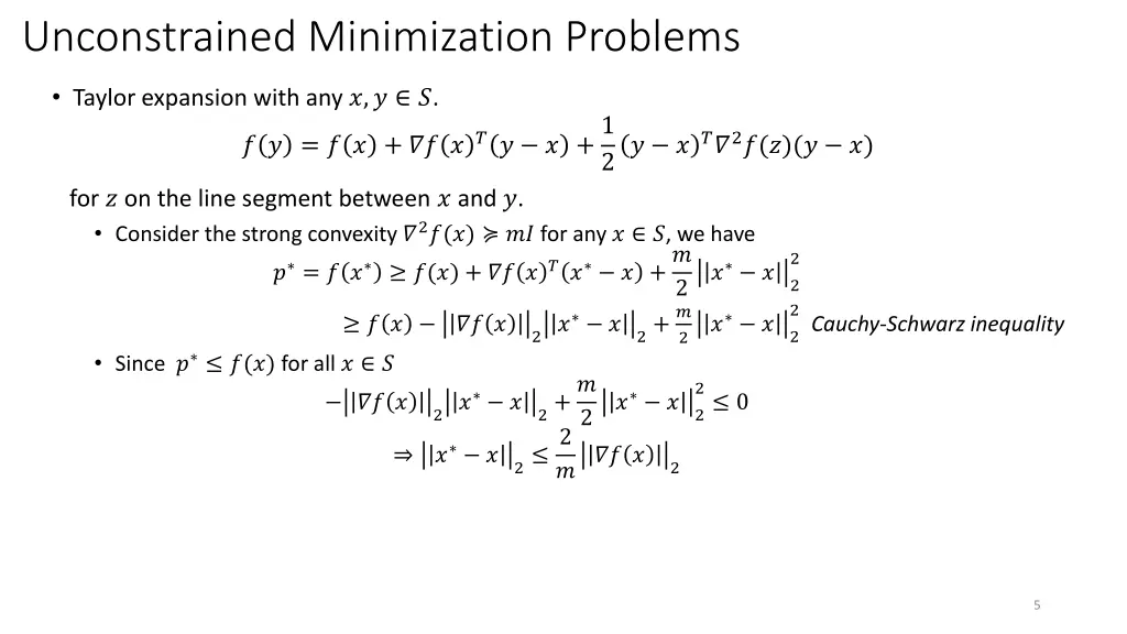 unconstrained minimization problems 2