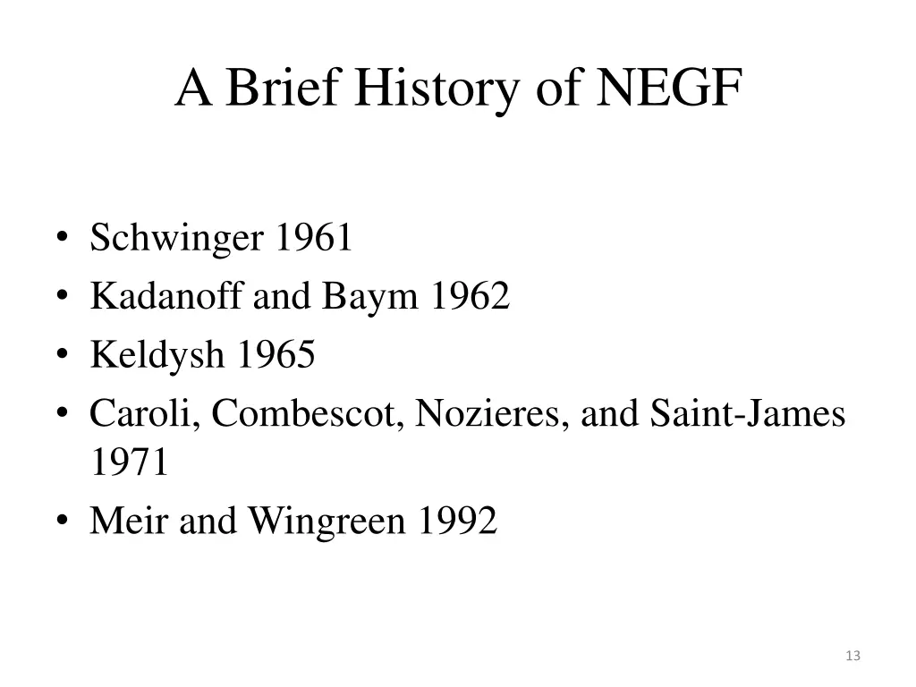 a brief history of negf