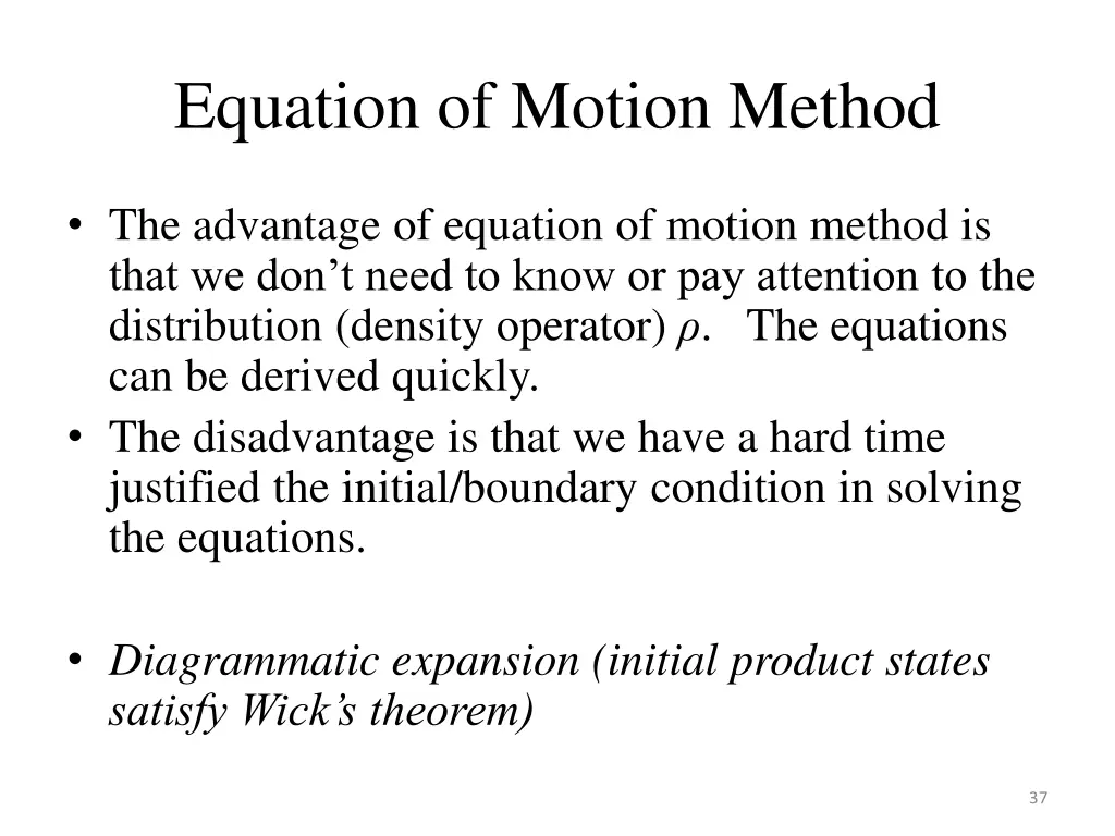 equation of motion method