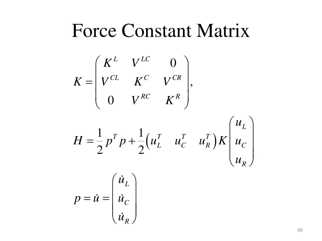force constant matrix