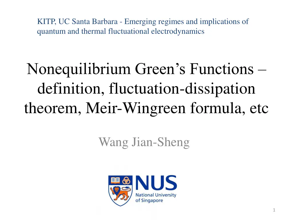 kitp uc santa barbara emerging regimes