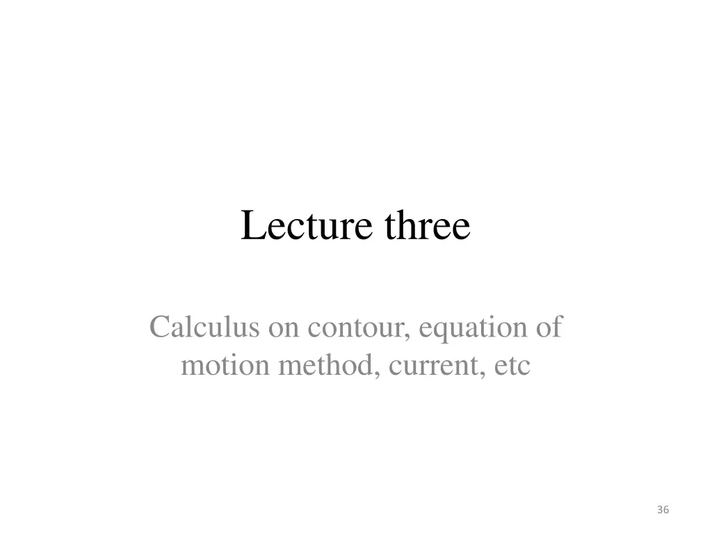 lecture three