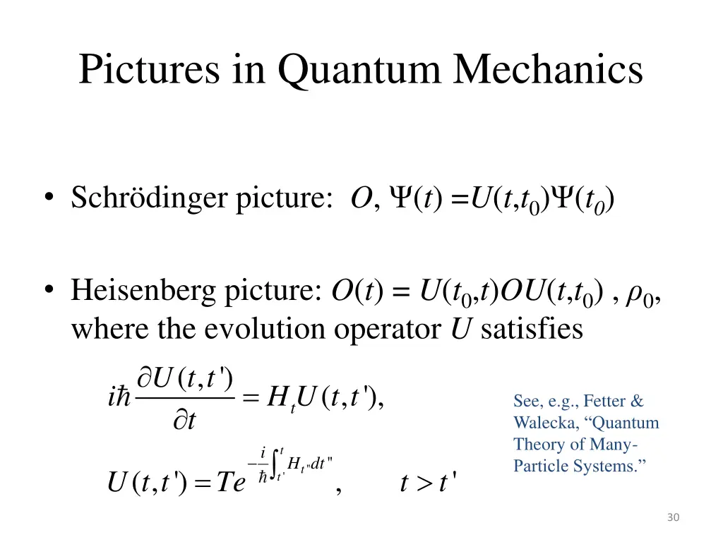 pictures in quantum mechanics