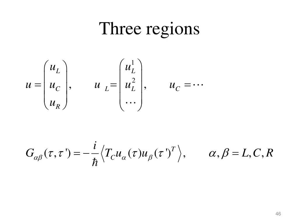 three regions