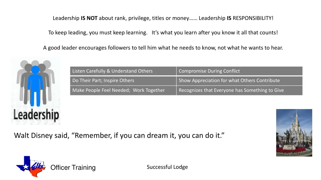 leadership is not about rank privilege titles