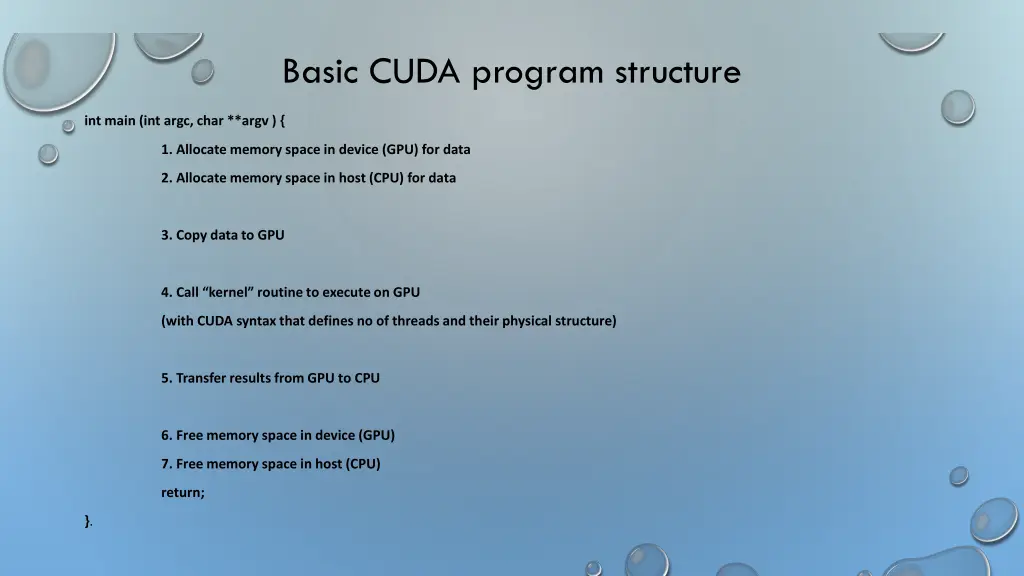 basic cuda program structure