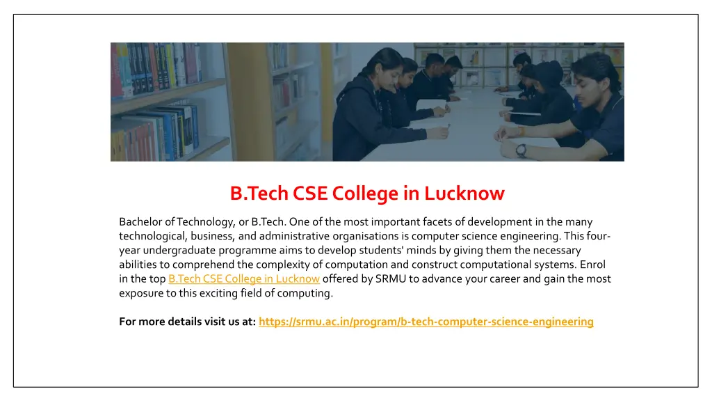 b tech cse college in lucknow