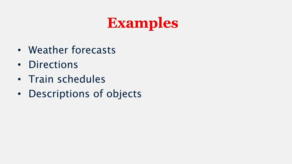 examples