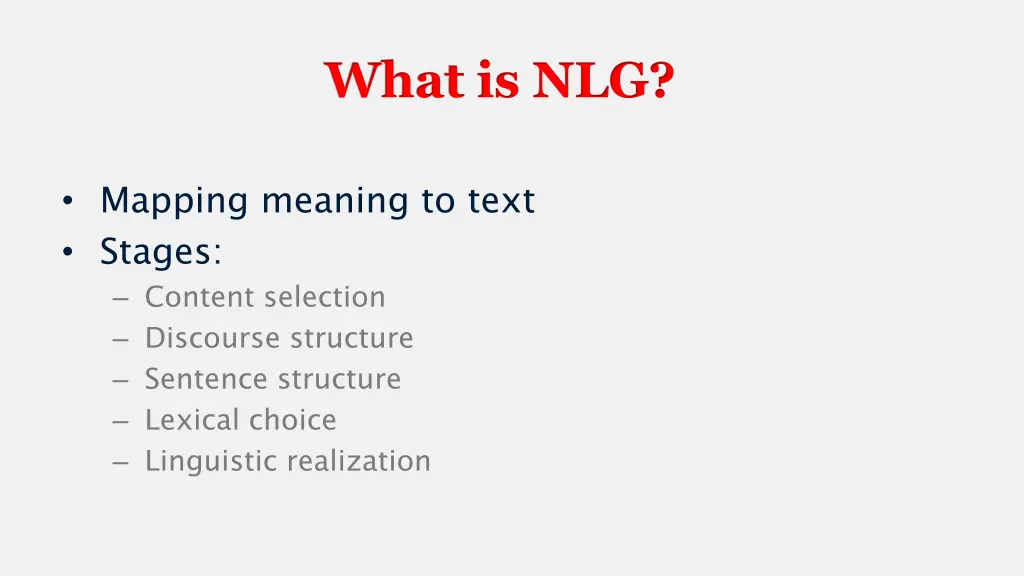 what is nlg