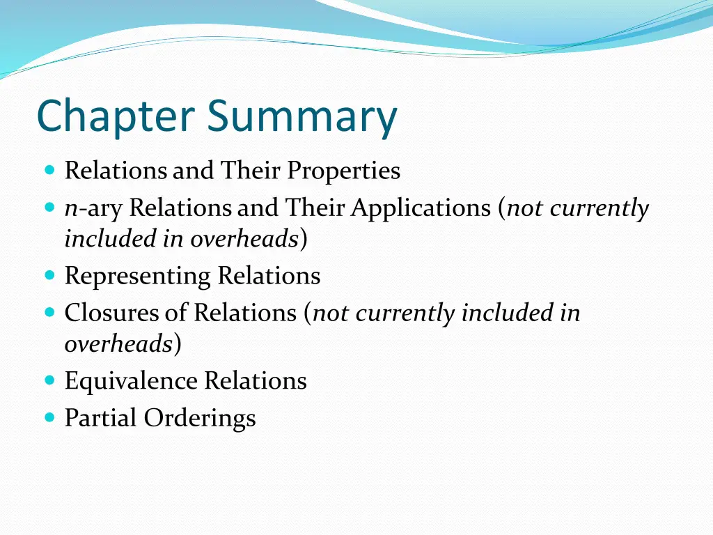 chapter summary