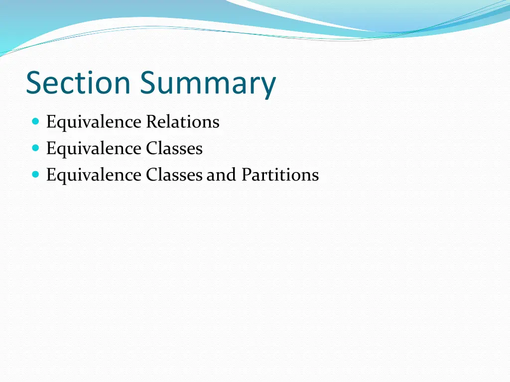 section summary 2