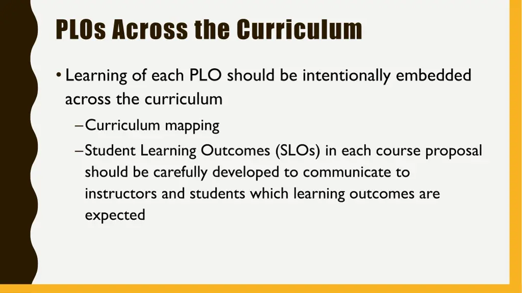 plos across the curriculum