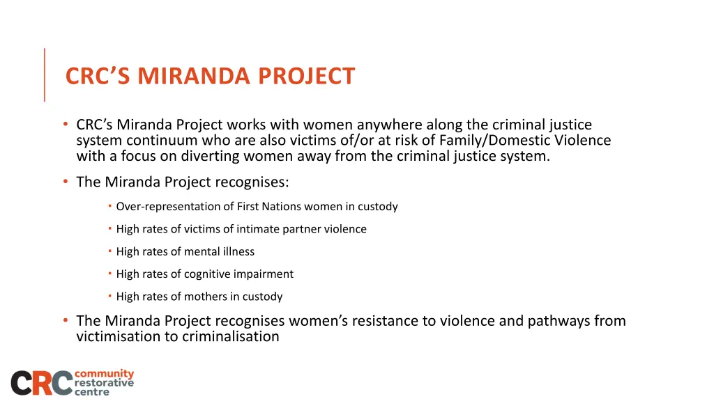 crc s miranda project