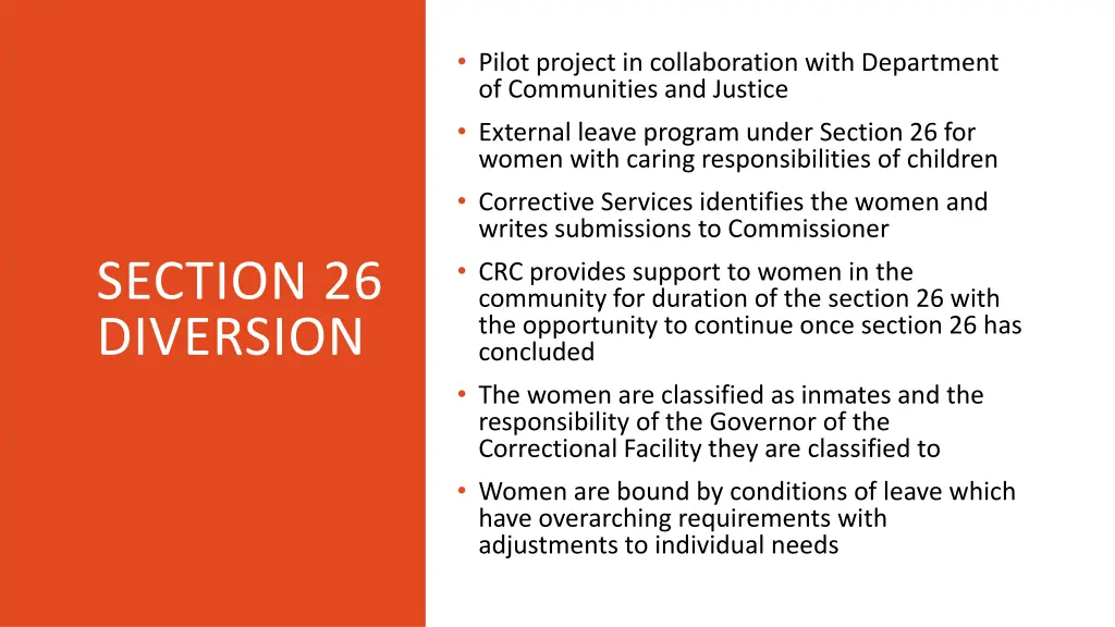 pilot project in collaboration with department