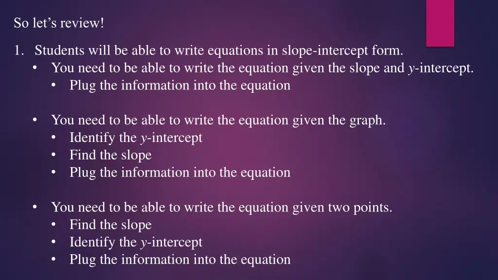 so let s review