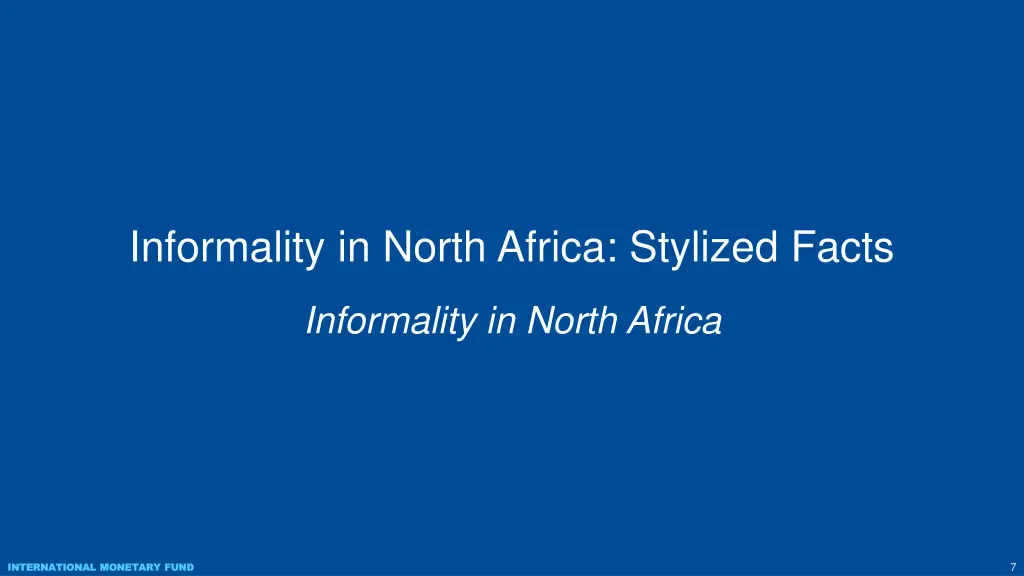 informality in north africa stylized facts 2