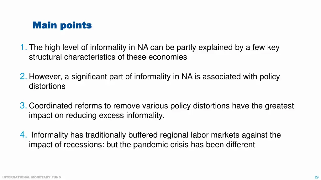 main points main points