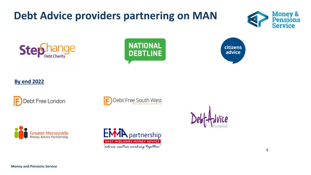 debt advice providers partnering on man