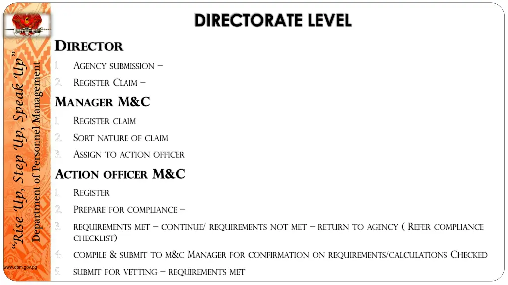 directorate level