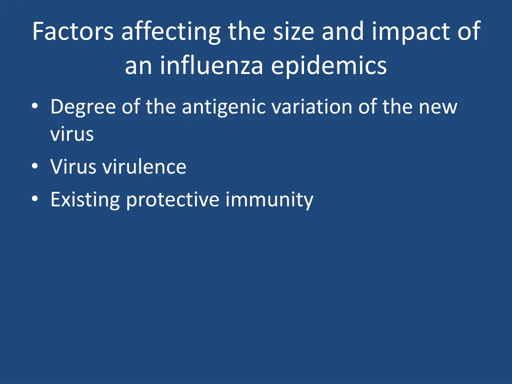factors affecting the size and impact